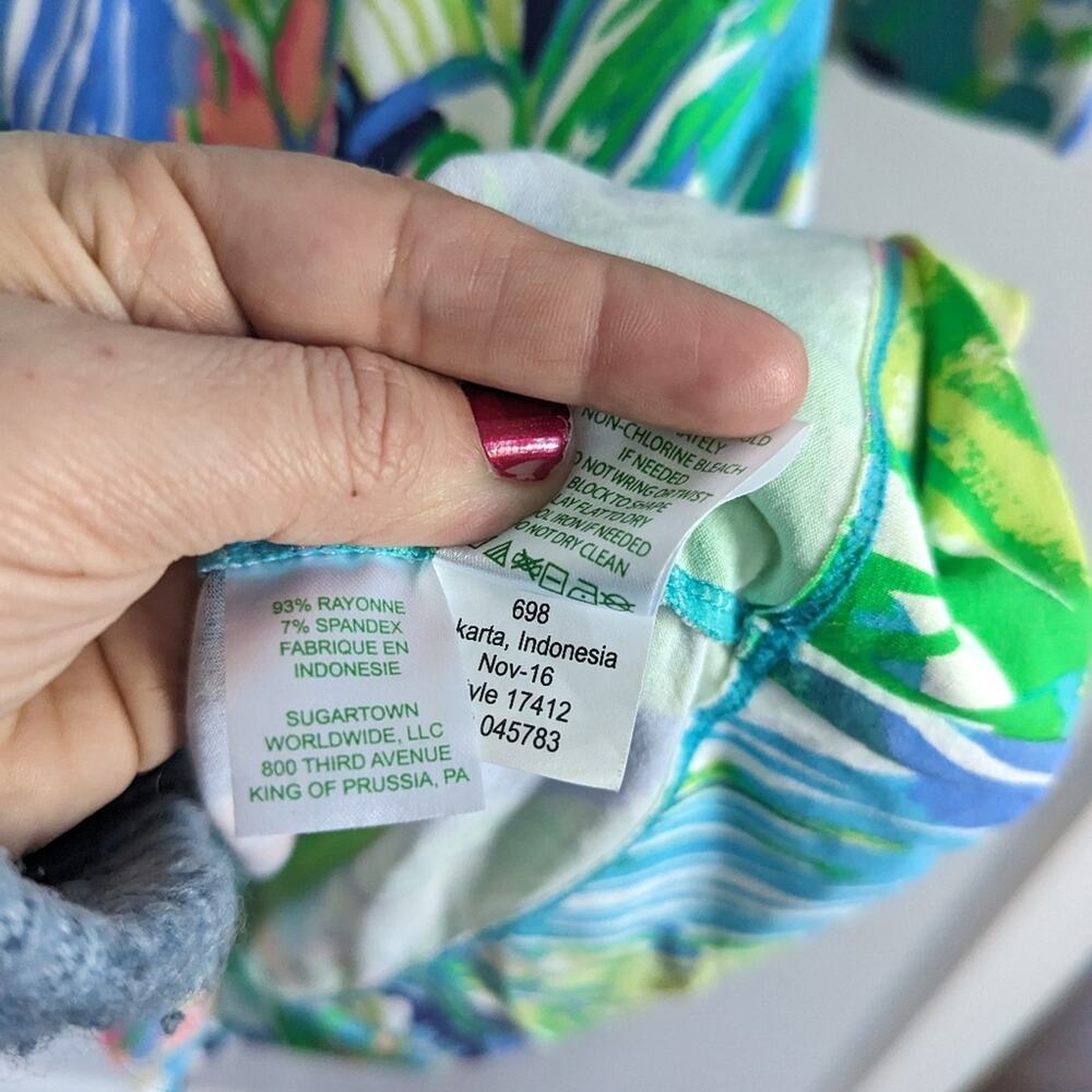Women's Lilly Pulitzer Ophelia Dress XS 3/4 Sleeve Bright Comfy Beach Cruies - Picture 4 of 9